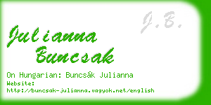 julianna buncsak business card