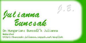 julianna buncsak business card